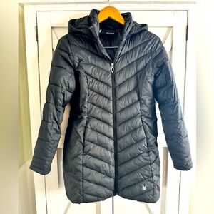 SPYDER Winter Parka Girl’s Size Large. EUC. Black.